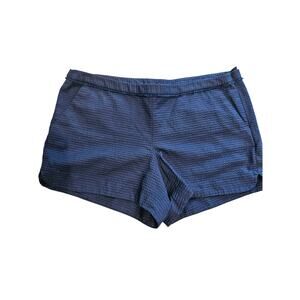Lilly pulitzer textured navy blue dress shorts Chino side zip Womens 16